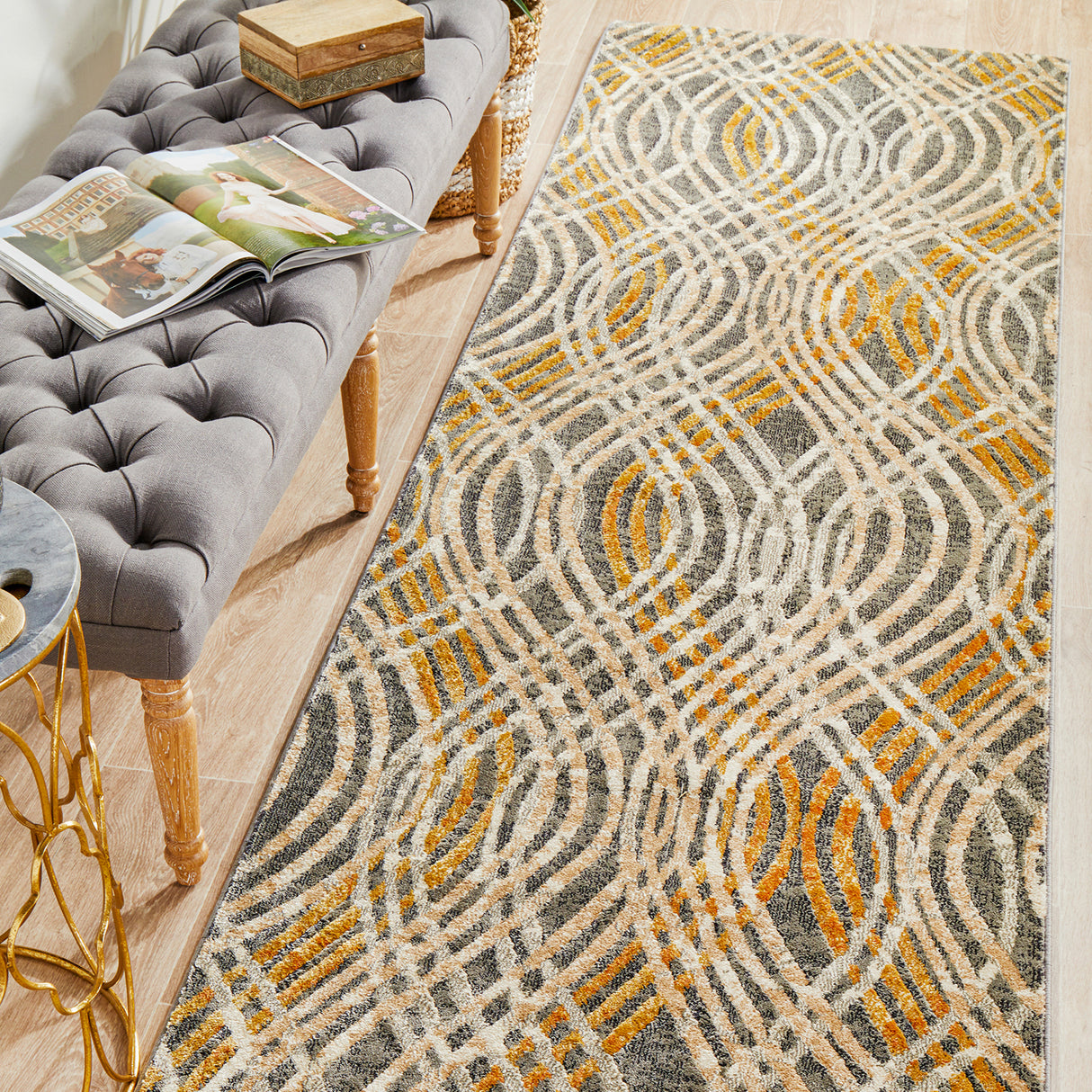 Dream Scape 852 Charcoal Runner Rug