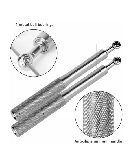 TODO Speed Ball Bearing Jump Rope w/ Anti Slip Handles Fitness Workout Exercise Boxing - Silver