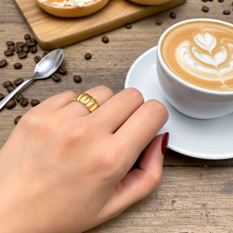 Bullion Gold Aurum Circle Gold Layered Ring