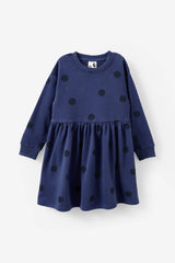 Cotton On Kids Girls Sammy Long Sleeve Dress - Deep Dive/Spot