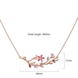 Krystal Couture Petalia Pink Necklace Featured SWAROVSKI Crystals in Rose Gold