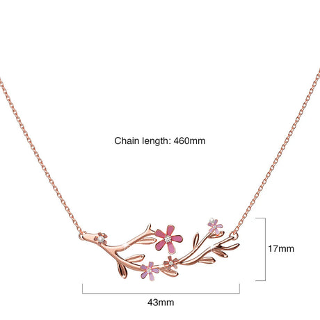 Krystal Couture Petalia Pink Necklace Featured SWAROVSKI Crystals in Rose Gold