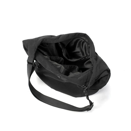 BAMEI Water-Resistant Nylon Crescent Crossbody Bag - Black