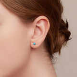 Solid 925 Signature Silver Bubble Gum Stud Earrings