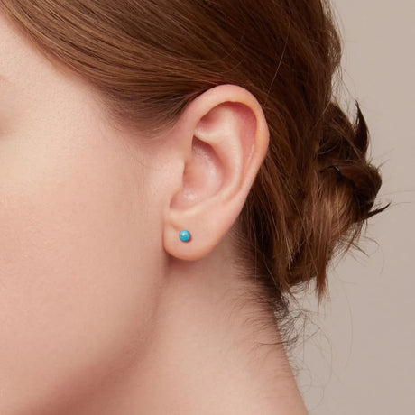 Solid 925 Signature Silver Bubble Gum Stud Earrings