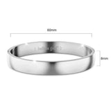 Bullion Gold Solid Oval Stainless Steel Bangle with a High Polish Finish 8mm
