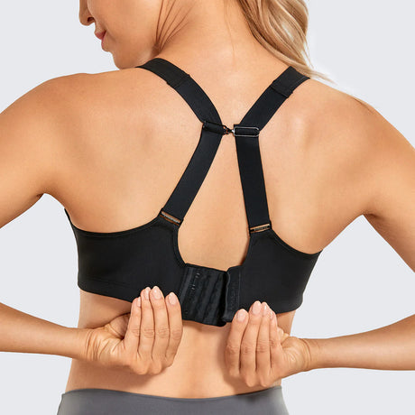 No Bounce HIgh Support Running Bra - Black