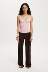 Cotton On Women's Lily Mesh Cami - Sweet Pea Pink