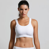 Quick Dry High Impact Padded Wireless Sports Bra - White