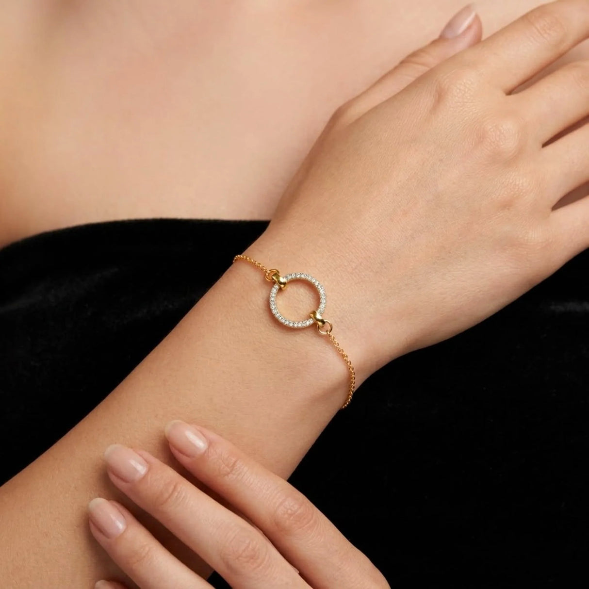 Krystal Couture Orbit of Beauty Bracelet Embellished with SWAROVSKI Crystal in Gold