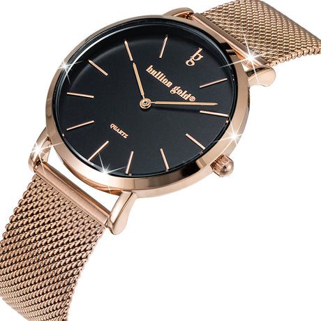 Bullion Gold Bullion Gold Timeless Dream Watch - Rose Gold and Black