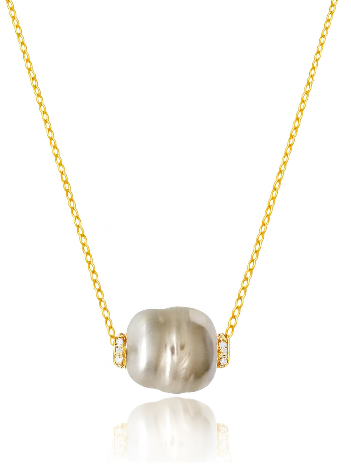Liv Oliver 18K Gold Baroque Pearl Necklace