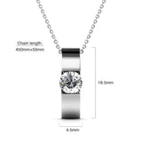 Krystal Couture Shine Bright Pendant Necklace in White Gold Embellished with SWAROVSKI Crystals