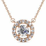 Krystal Couture Minute Oval Crystal Pendant Necklace in Rose Gold Adorned with Crystals from SWAROVSKI