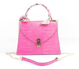 Bosccolo Handbag - Pink Croco