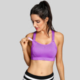 High Impact Lightly Padded Wireless Active Bra - Purple
