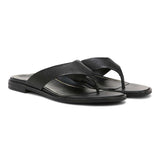 Vionic Agave Toe Post Sandal - Black Leather