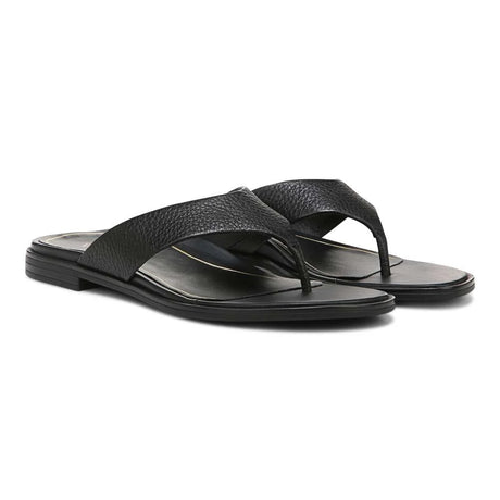Vionic Agave Toe Post Sandal - Black Leather