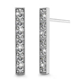 Krystal Couture Twinkling Bar Stud Earrings