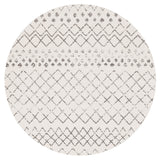 Oasis 454 White Round Rug