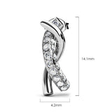 Krystal Couture Intertwined White Gold Stud Earrings Embellished with SWAROVSKI Crystals
