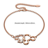 Boxed Rose Gold Mickey Bracelet and Necklace Set Embellished with SWAROVSKI® Crystals