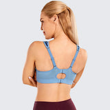 Quick Dry High Impact Padded Wireless Sports Bra - Blue