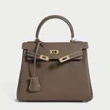 Queens Mini Top Handle Palm - Taupe