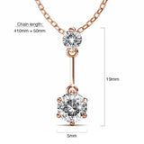 Krystal Couture Divine Crystal Long Pendant Necklace in Rose Gold Embellished with Crystals from SWAROVSKI
