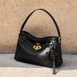 Nalandu Luxe Fortune Chime Slouch Shoulder Bag - Black