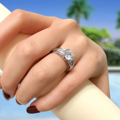Bullion Gold Be My Lady White Gold Layered Ring