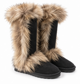 Australian Leather Ugg Fozy Long Uggs - Black - AU4