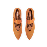 Belle Detachable Strap Mary Jane Heels - Orange