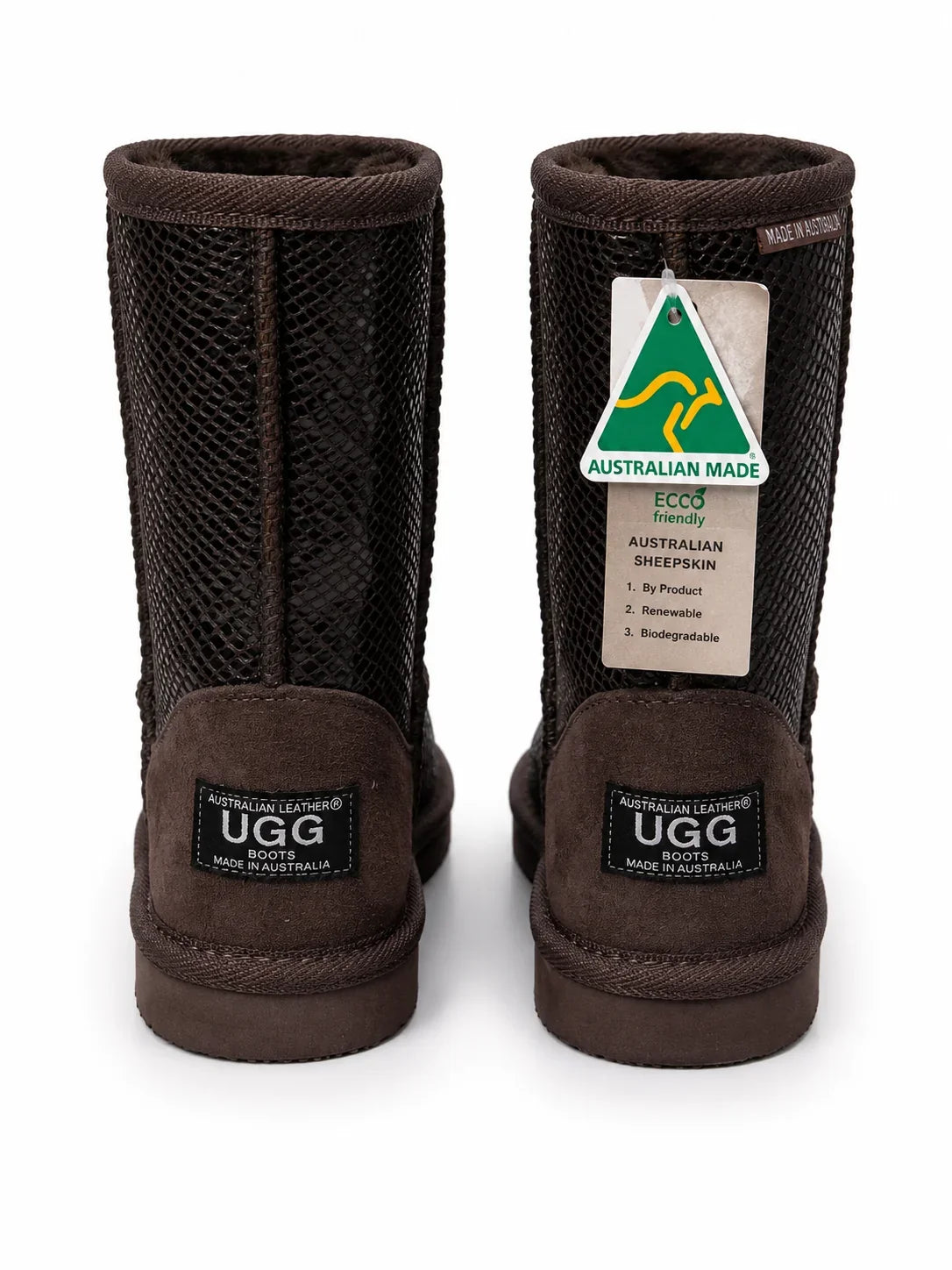 Australian Leather Ugg Classic Short Snake Skin - Chocolate - AU4