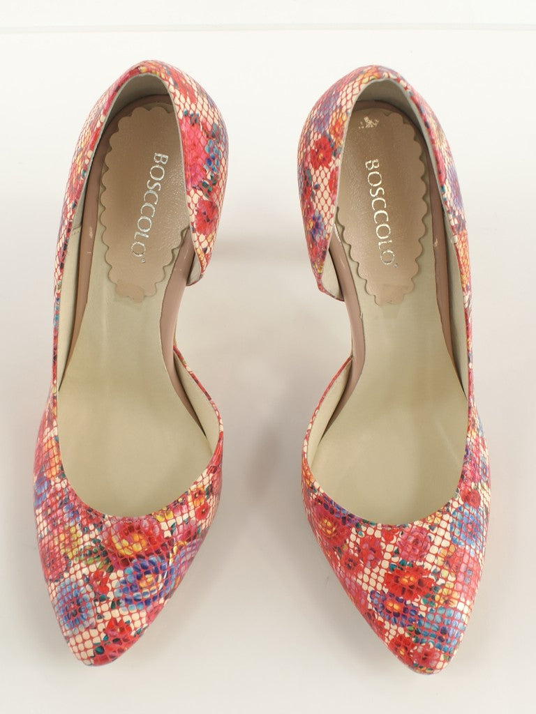 Bosccolo Womens Spike Heels - Flower Multicolour