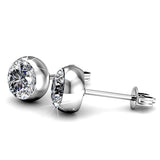 Boxed Inspiring Tree of Life Adjustable Bangle & Opulence Earrings in White Gold Embellished With SWAROVSKI® Crystals Set
