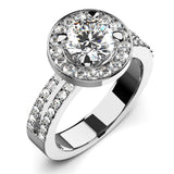 Krystal Couture Bloom Halo Ring in White Gold Embellished with SWAROVSKI Crystals