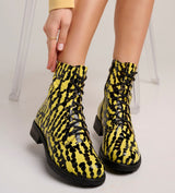 Bosccolo Womens Boots - Black/Yellow