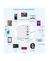 TODO 100W GaN USB C Travel Charger Adaptor Universal Charging Station 4 Port 5A World Adapter