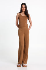 Lost In Lunar Women's Raya Knit Pants - Toffee