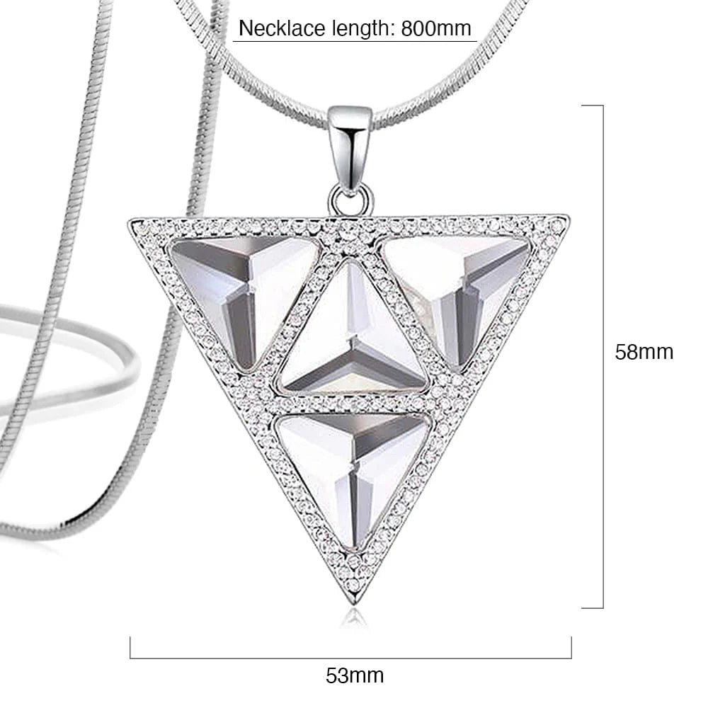 Krystal Couture Ancient Trilliant-Cut Crystal Long Necklace Embellished with SWAROVSKI Crystals