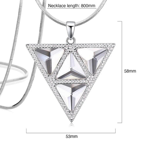 Krystal Couture Ancient Trilliant-Cut Crystal Long Necklace Embellished with SWAROVSKI Crystals