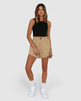 BY.DYLN Ryder Shorts  - Camel