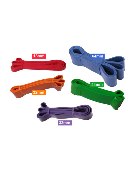 Heavy Duty Resistance Bands 5 Set Loop Exercise Pilates Yoga Physio 6-80kg Resistance