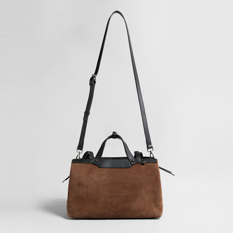 Suede Laptop Tote Bag – Structured Shoulder & Crossbody Work Bag