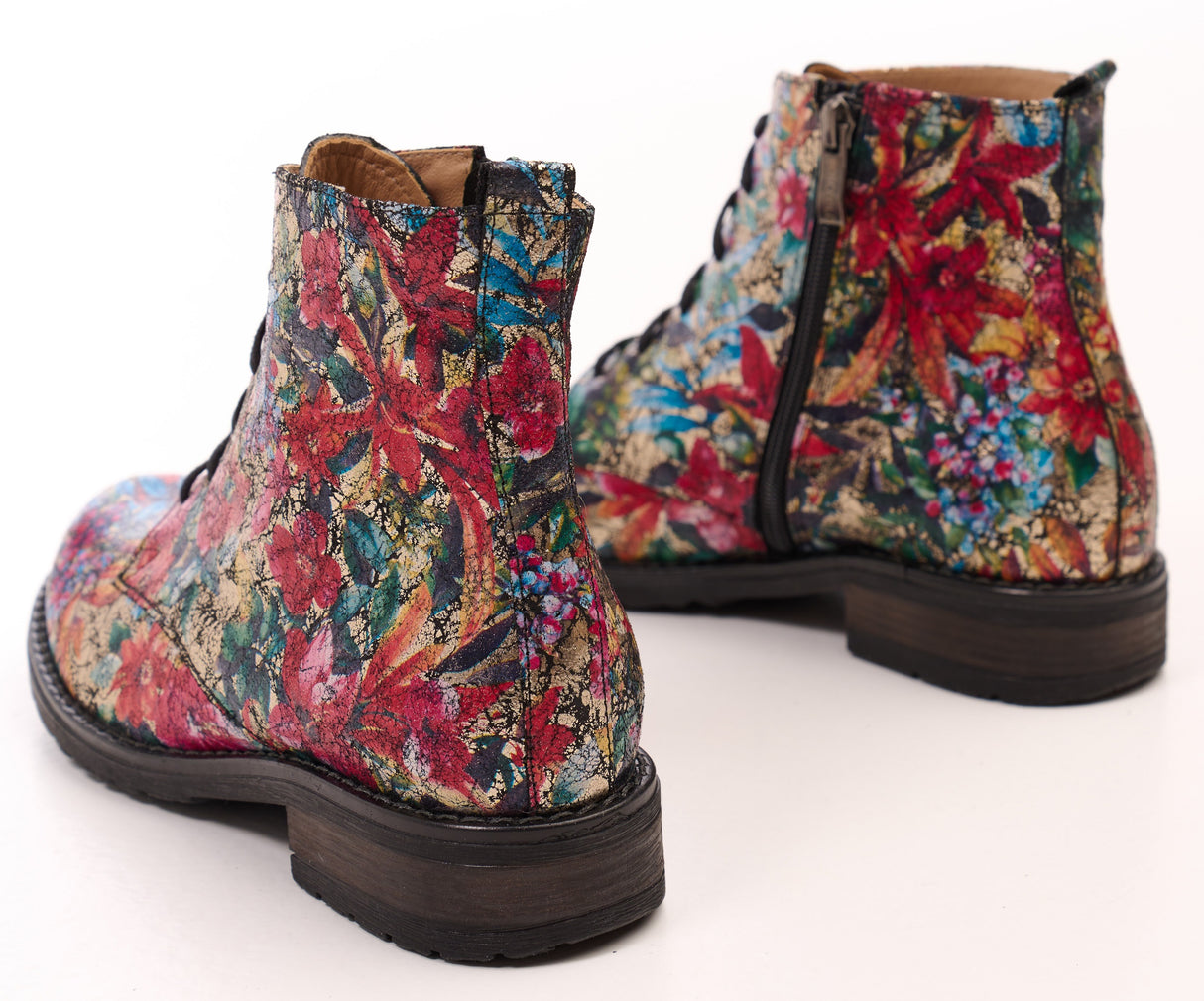 Bosccolo Womens Ankle Boots - Flower Multicolor