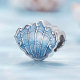 Solid 925 Signature Silver Azure Seashell Charm