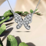 Krystal Couture White Gold Sweet Butterfly Pendant Necklace Embellished with Crystals from SWAROVSKI