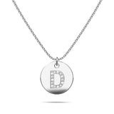 Bullion Gold Initials Fabulous Alphabet Letter Necklace White Gold Layered Steel Jewellery
