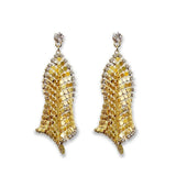 Gold Mesh Drop Earrings